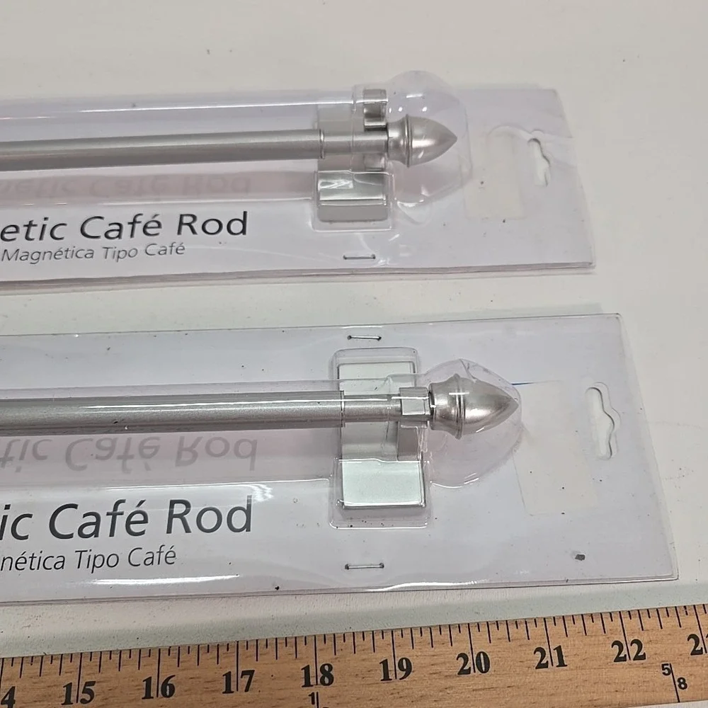 2 Magnetic Curtain Rods Adjustable 16